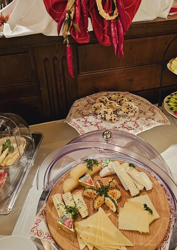 Käseplatte auf dem Buffet